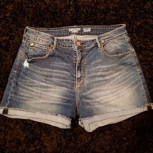 Denizen From Levi's Blue High-Rise Shorts Size 14